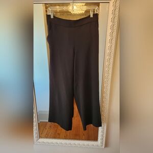 LOFT Women's Black Wide-Leg Pull-On Pants